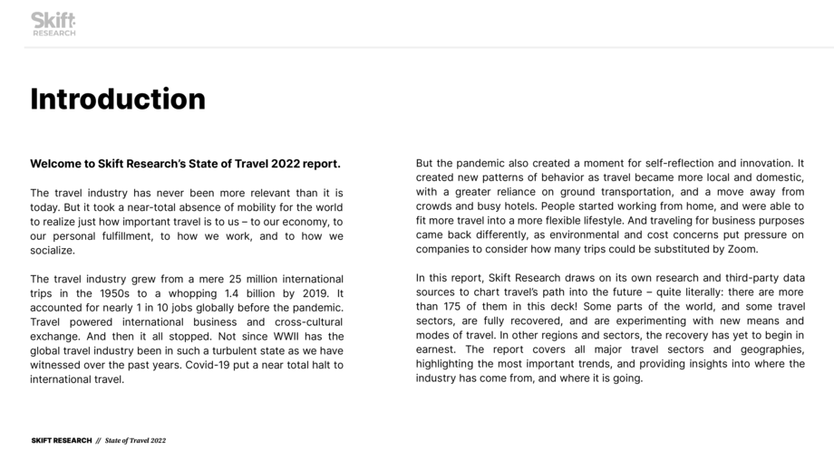 Skift:2022年旅游业现状报告(英文版)